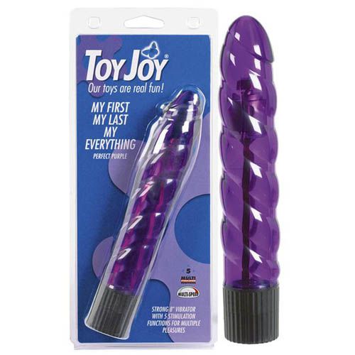 Фиолетовый вибратор со спиралевидным рельефом и 5 режимами вибрации Toy Joy 3006009243 (20 см)