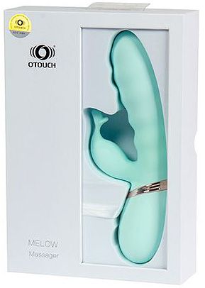 Мятный вибратор с клиторальным отростком Otouch MELOW 6119000006 (19,8 см)