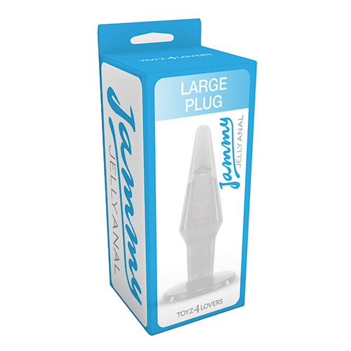 Большая прозрачная анальная пробка Toyz4lovers JAMMY JELLY ANAL LARGE PLUG CRYSTALL T4L-00700710 (13,5 см)