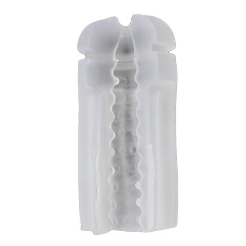 Мастурбатор-вагина в чёрно-бежевом цвете с вибрацией Topco Sales Vulcan Love Skin Masturbator Tight Vagina Vibe 1600146