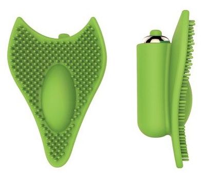 Салатовый клиторальный стимулятор с шипиками Bior toys ST-40143-7 (7,5 см)