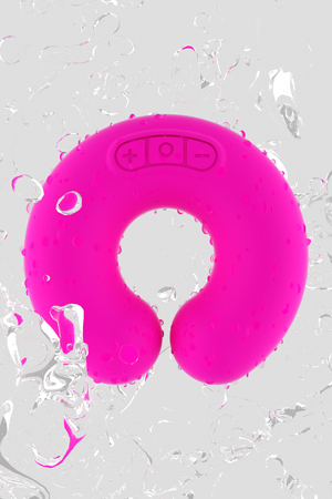 Розовый многофункциональный вибратор ZINI DONUT STRAWBERRY ZV032