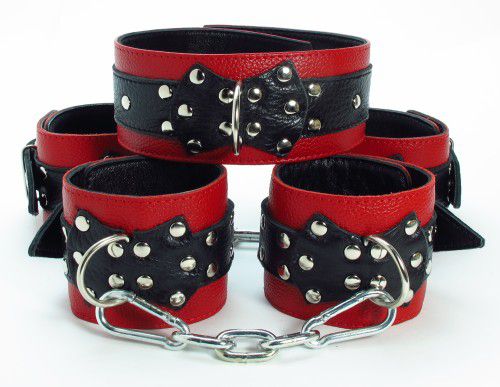 Набор кожаных БДСМ-аксессуаров БДСМ арсенал 53012ars