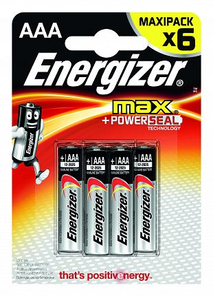 Батарейки Energizer MAX E92/AAA 1,5V E300131703P (тип AAA, 6 шт)