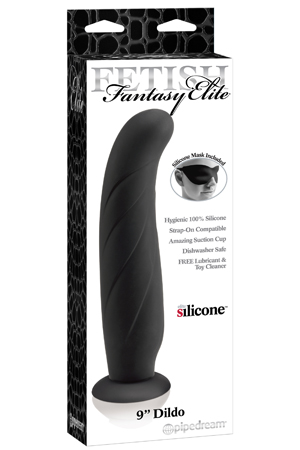 Насадка для страпона чёрного цвета Pipedream Fetish Fantasy Elite PD4518-23 (23 см)