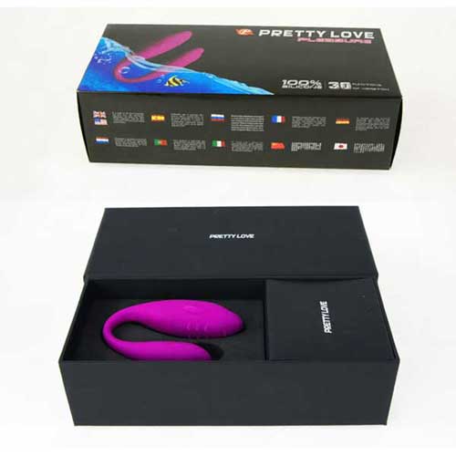 Лиловый вибромассажёр для пар U-образной формы Baile Pleasure BI-014148