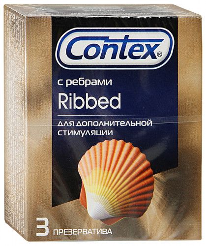 Презервативы с рёбрышками Contex Ribbed №3 (3 шт)