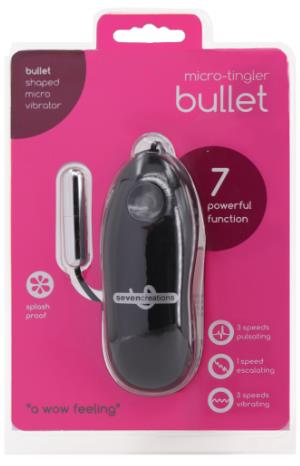 Серебристая вибропулька на выносном пульте управления Seven Creations 15-110S/ABLK BCD GP