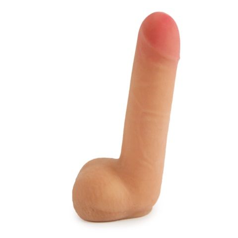 Реалистичный фаллоимитатор телесного цвета Topco Sales CyberSkin SlimLine CyberCock with Balls Light 1004386 (18 см)