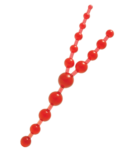 Красные шарики анальные тройные Seven Creations TRIPLE ANAL PLEASURE BEADS 2K697CRD BCD GP