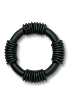 Чёрное эрекционное кольцо Anasteisha E-ring