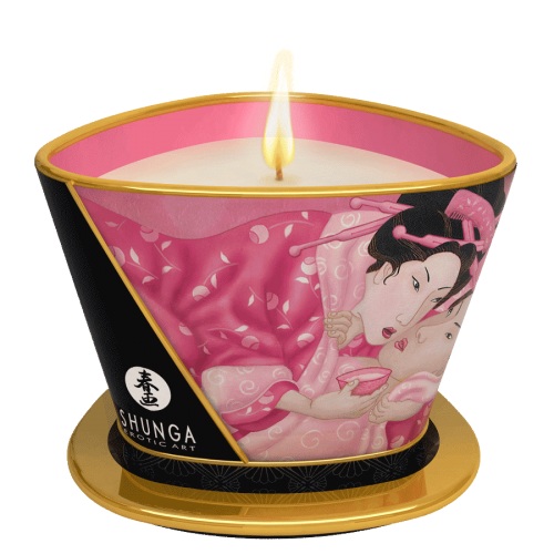 Массажная свеча с ароматом розы Shunga Rose Petals 4500