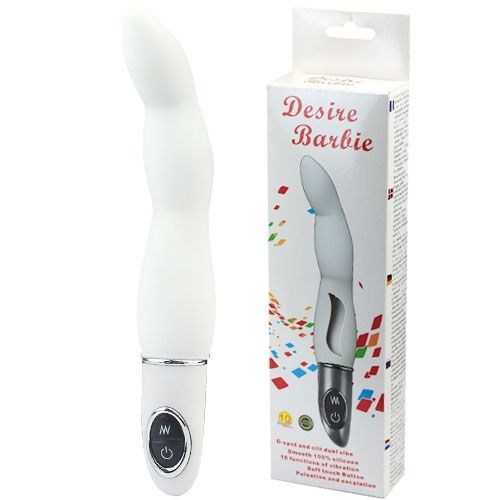 Водонепроницаемый вибромассажёр белого цвета для массажа точки G Baile BW-056002-0702 (22,5 см)