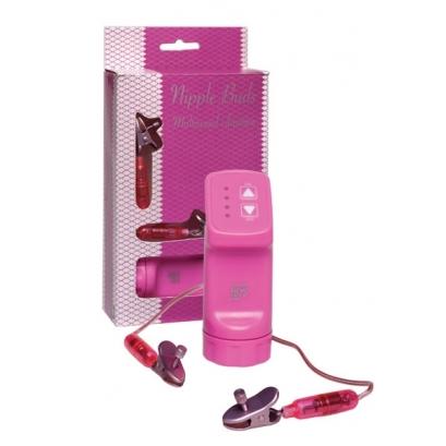 Розовые виброзажимы для груди Dream Toys GOOD VIBES MULTISPEED NIPPLE BUDS 20056
