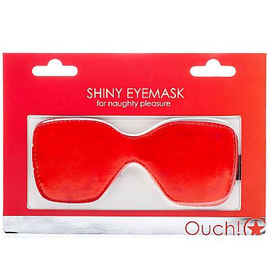 Мягкая закрытая маска для глаз красного цвета Shots Media BV Shiny OU096RED