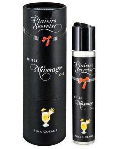 Массажное масло с ароматом пина колады Plaisir Secret Huile de Massage Gourmande Pina Colada 826006 (59 мл)