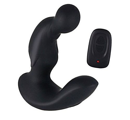Стимулятор простаты с пультом ДУ чёрного цвета Levett Nero 15058