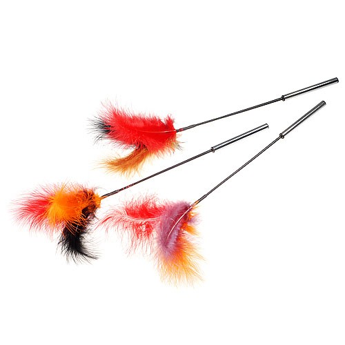 Стек-щекоталка с натуральными перьями Sitabella 6037 (45 см)