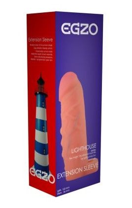Удлиняющая насадка телесного цвета с подхватом EGZO LIGHTHOUSE -ES003 (18,5 см)