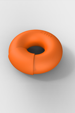 Оранжевый многофункциональный вибратор ZINI DONUT ORANGE ZV031