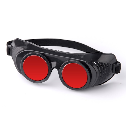 Латексная чёрно-красная маска на глаза Sitabella «Крюгер» 6051-2