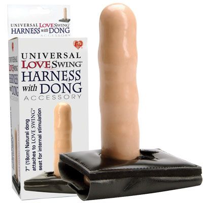 Телесный фаллоимитатор с креплением на качели Topco Sales Love Swing 810236 (18 см)