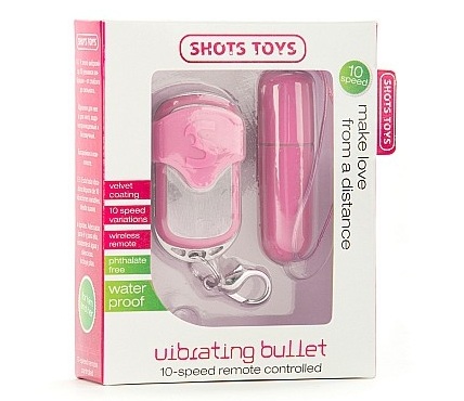 Вибропуля розового цвета Shots Media BV Remote Vibrating Bullet SHT078PNK