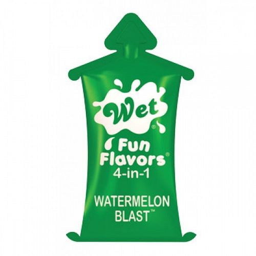 Разогревающий лубрикант с ароматом арбуза Wet Fun Flavors 4-in-1 Watermelon Blast 20489 (10 мл)
