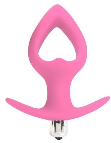 Розовая вибровтулка-сердечко с ограничителем Bior toys ST-40174-6 (10,5 см)