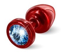 Красная пробка с голубым кристаллом DIOGOL ANNI round Red T1 Blue 9020060077 (6 см)