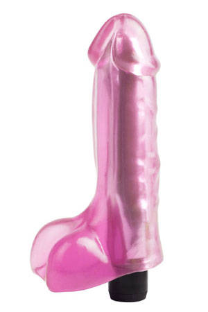 Розовый вибратор Pipedream JELLY GEMS №9 PD1459-11 (20,3 см)