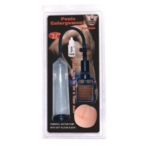 Прозрачная поршневая мужская помпа с насадкой Baile BM-010067A