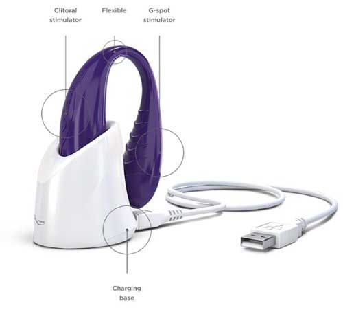 Фиолетовый вибратор We-vibe II Purple USB rechargeable WV020-12USB