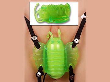 Зеленая бабочка для клитора из силикона Gopaldas 2K132GR ACHBX GP