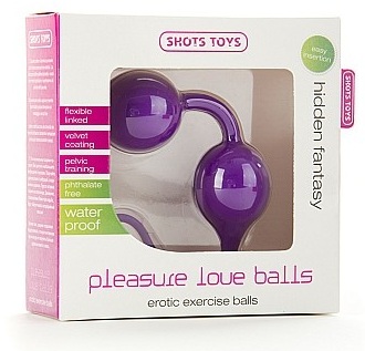 Фиолетовые шарики для вагинальной стимуляции Shots Media BV Pleasure Love Balls SHT079PUR