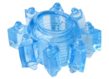 Нежно-голубая гелевая насадка-«звезда» ToyFa 818002-6