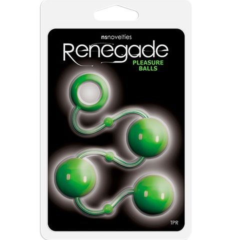 Зелёные анальные шарики NS Novelties Renegade Pleasure Balls NSN-1117-18