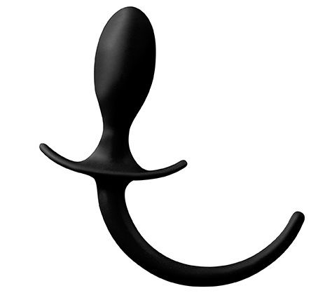 Чёрная анальная пробка с хвостом NMC SHOVE UP 3.5INCH BUTTPLUG WITH TAIL 111716