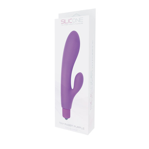 Фиолетовый вибратор с клиторальным пальчиком Toyz4lovers TINY RABBIT SILICONE T4L-00903343 (15 см)