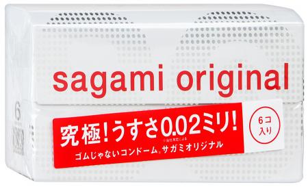 Ультратонкие, прозрачные презервативы Sagami Original 0.02 №6 (6 шт)