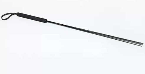 Чёрный стек с кожаной рукоятью Sitabella 6038-1 (62 см)