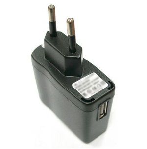 Чёрный адаптер СЗУ c USB-разъёмом для зарядки вибромассажеров Элементы питания A111USB