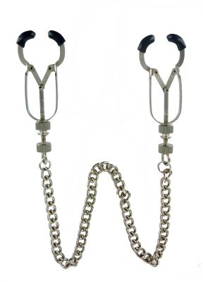 Серебристые зажимы для сосков XR Brands Bauhaus AC702