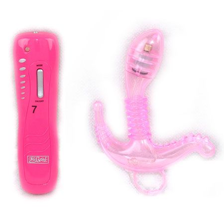 Розовый женский стимулятор точки G, клитора и ануса с вибрацией Baile BI-014038-0101