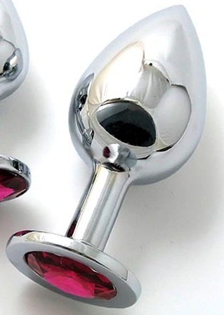 Анальная пробка с рубиновым кристаллом Anal Jewelry Plug BUTT PLUG Large SL-14 (9,5 см)