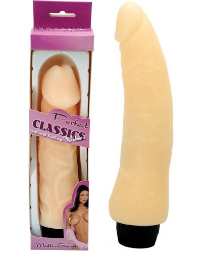 Телесный вибратор-реалистик с аккуратной головкой Seven Creations 50379 (20 см)