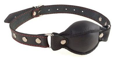 Мягкий кожаный кляп-шарик на регулируемом ремешке Sitabella 704601