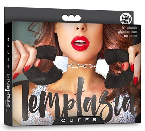 Чёрные игровые наручники Blush Novelties Cuffs BL-55415