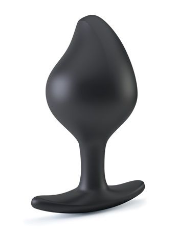 Чёрная анальная пробка для электростимуляции MyStim Rocking Force L 46271 (10,5 см)