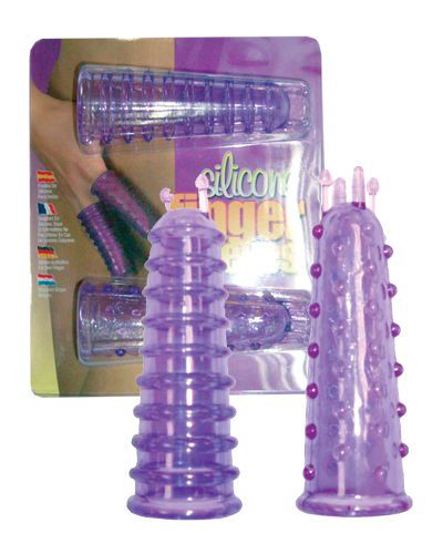 Набор из 2 фиолетовых силиконовых насадок на пальцы Seven Creations 50469